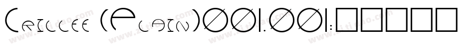 Crillee (Plain)001.001字体转换